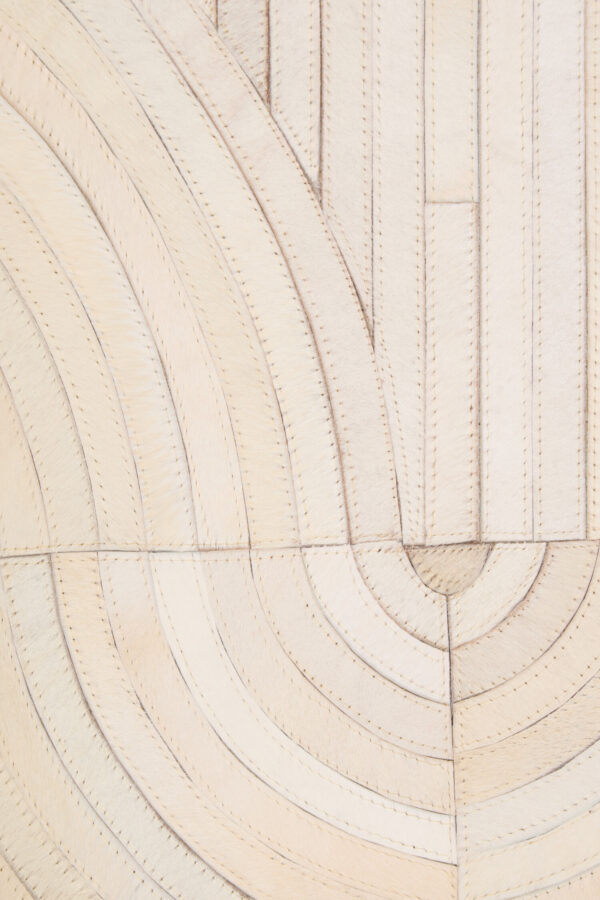 Bosie Safira Small Natural Hair On Leather Rug