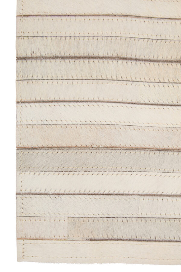 Bosie Safira Small Natural Hair On Leather Rug