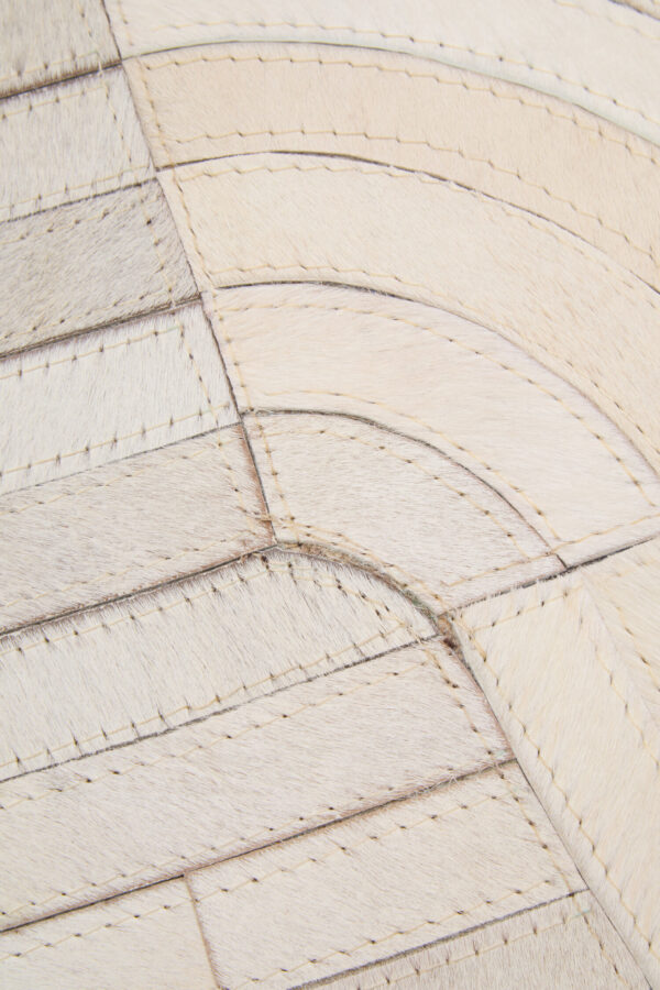 Bosie Safira Small Natural Hair On Leather Rug
