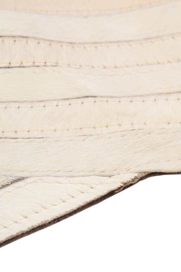 Bosie Safira Small Natural Hair On Leather Rug