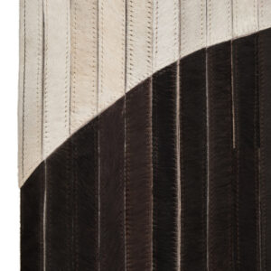 Bosie Safira Large Abstract Hair On Leather Rug