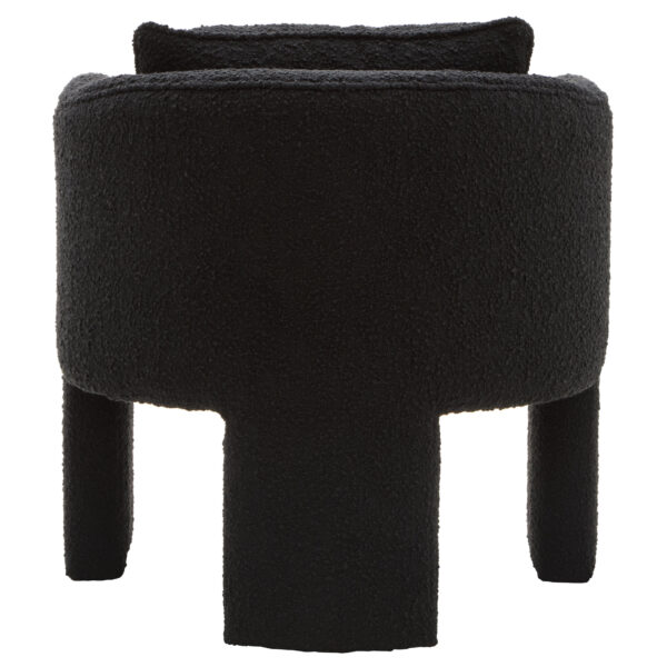 Ozzero Black Boucle Curved Armchair