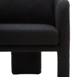 Ozzero Black Boucle Curved Armchair