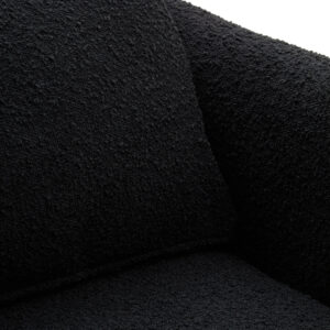 Ozzero Black Boucle Curved Armchair