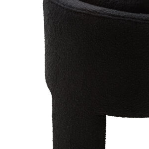 Ozzero Black Boucle Curved Armchair