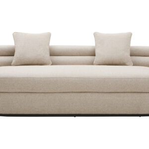 Oratino Ivory Linen 3 Seater Curved Sofa