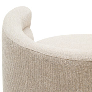 Oratino Ivory Linen 3 Seater Curved Sofa