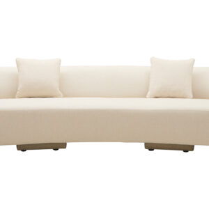 Ozzano Cream Linen 3 Seater Sofa