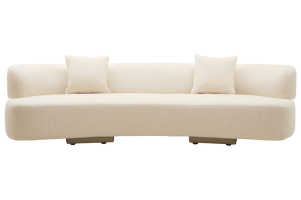 Ozzano Cream Linen 3 Seater Sofa