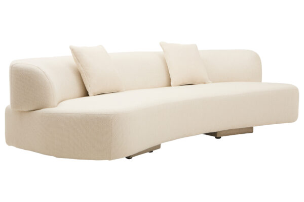 Ozzano Cream Linen 3 Seater Sofa