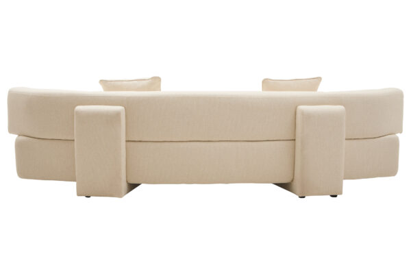 Ozzano Cream Linen 3 Seater Sofa