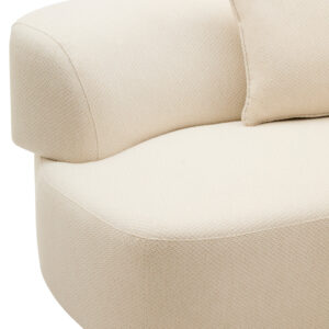 Ozzano Cream Linen 3 Seater Sofa