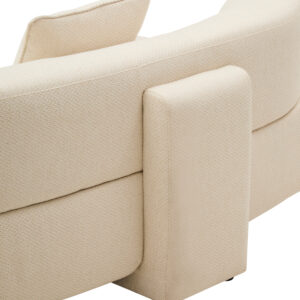 Ozzano Cream Linen 3 Seater Sofa
