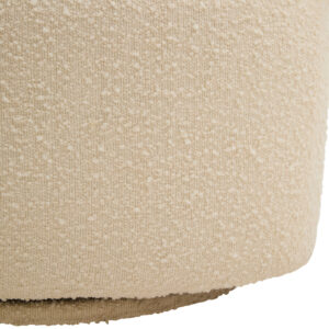 Oliveto Ivory Boucle Curved Swivel Armchair
