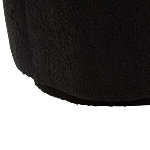 Oliveto Black Boucle Curved Swivel Armchair