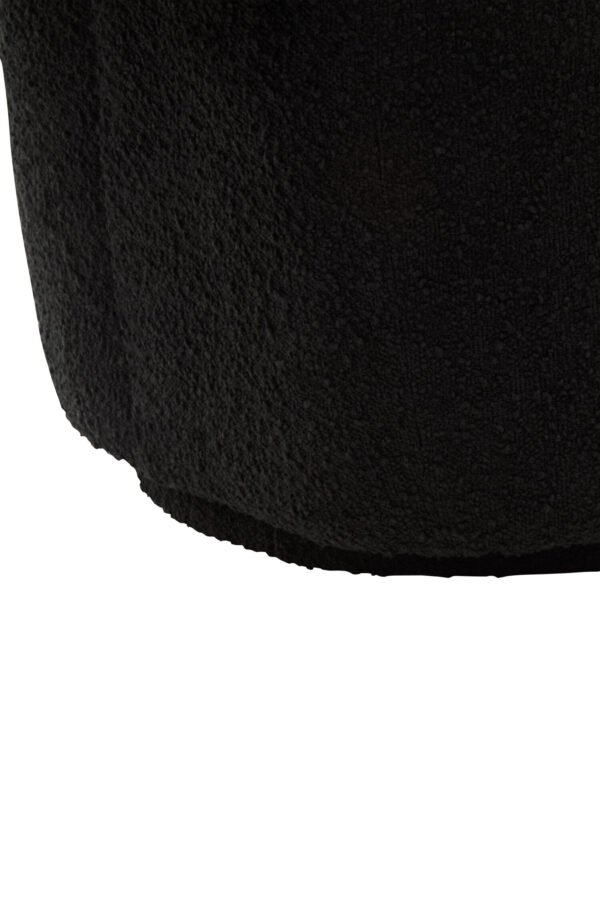 Oliveto Black Boucle Curved Swivel Armchair