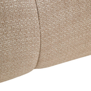 Ordona Cream Linen 3 Seater Curved Sofa