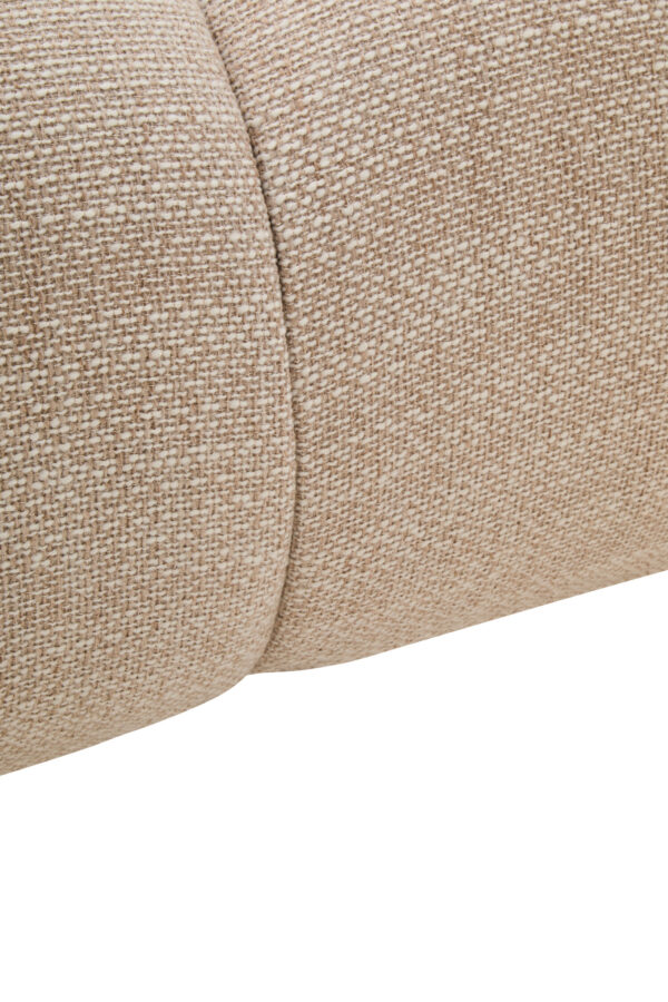 Ordona Cream Linen 3 Seater Curved Sofa