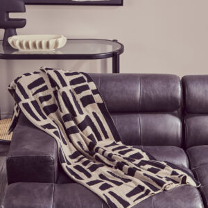 Bosie Ozella Natural And Black Throw