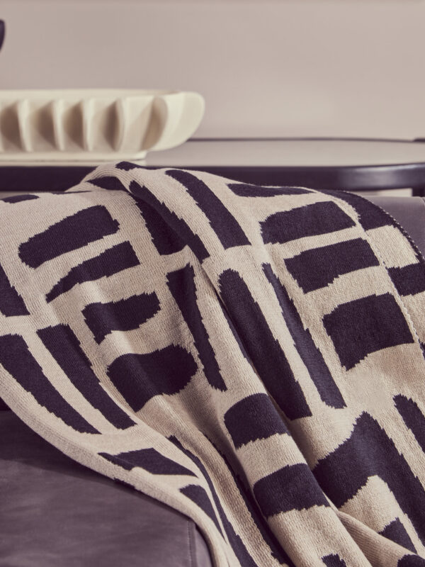Bosie Ozella Natural And Black Throw