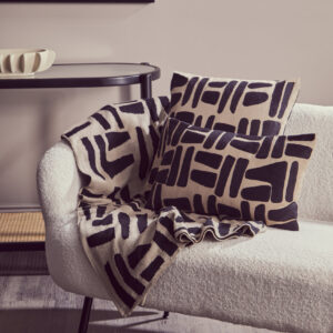 Bosie Ozella Natural And Black Throw