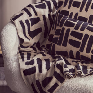 Bosie Ozella Natural And Black Throw