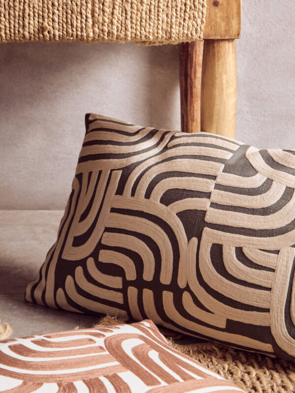 Bosie Ozella Natural and Terracotta Cushion