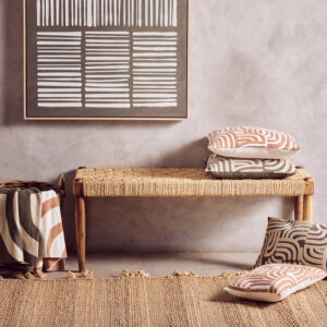 Bosie Ozella Natural and Terracotta Cushion