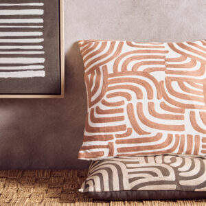 Bosie Ozella Natural and Terracotta Square Cushion