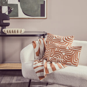 Bosie Ozella Natural And Terracotta Throw