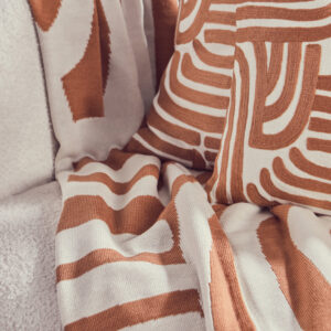 Bosie Ozella Natural And Terracotta Throw