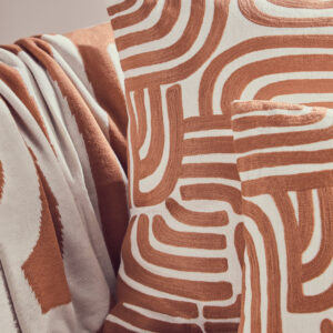 Bosie Ozella Natural And Terracotta Throw