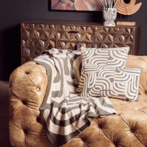 Bosie Ozella Natural And Green Throw