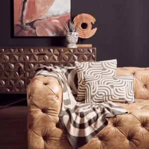 Bosie Ozella Natural And Green Throw