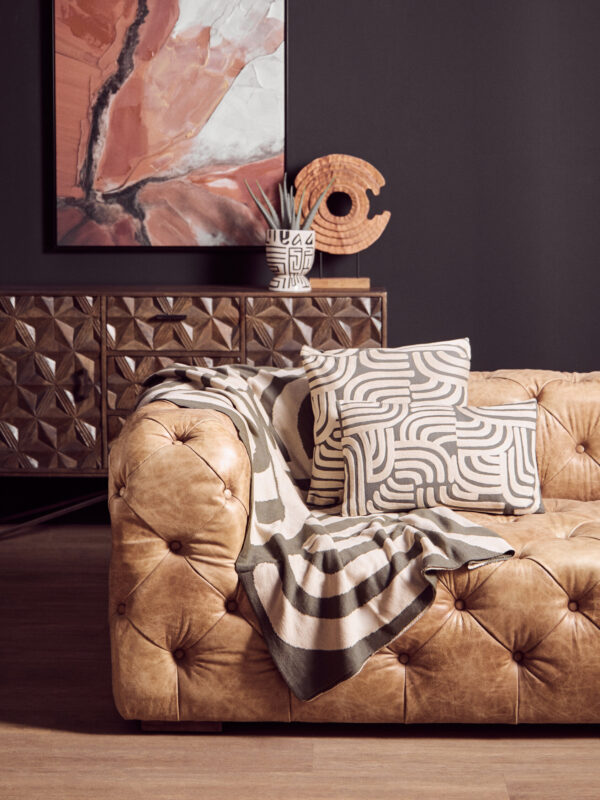 Bosie Ozella Natural And Green Throw