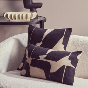 Bosie Ozella Black and Natural Square Cushion