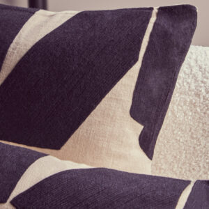 Bosie Ozella Black and Natural Square Cushion