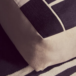 Bosie Ozella Natural And Black Square Floor Cushion