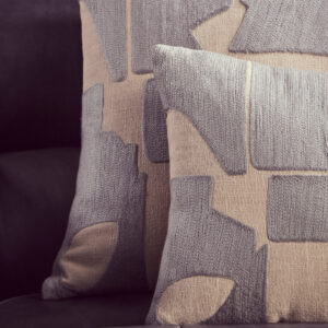 Bosie Ozella Natural And Grey Square Cushion