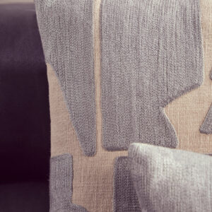 Bosie Ozella Natural And Grey Square Cushion