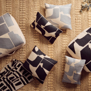 Bosie Ozella Natural And Grey Square Cushion