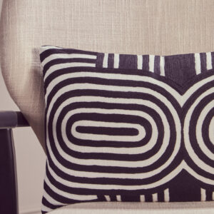 Bosie Ozella Black And White Cushion