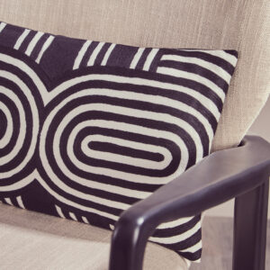 Bosie Ozella Black And White Cushion