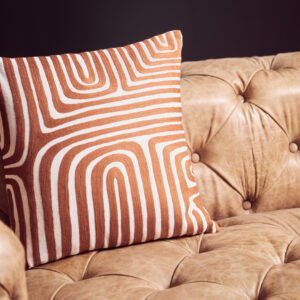 Bosie Ozella Rust and White Cushion