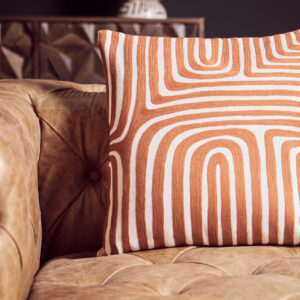 Bosie Ozella Rust and White Cushion