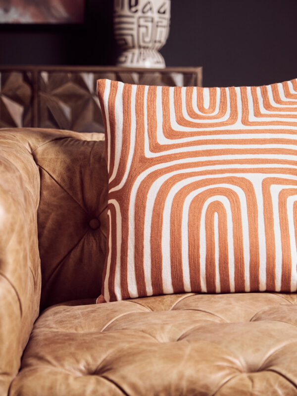 Bosie Ozella Rust and White Cushion