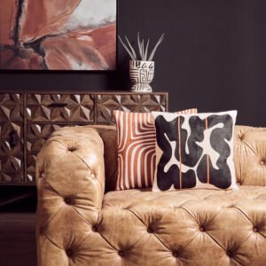 Bosie Ozella Rust and White Cushion