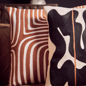 Bosie Ozella Rust and White Cushion