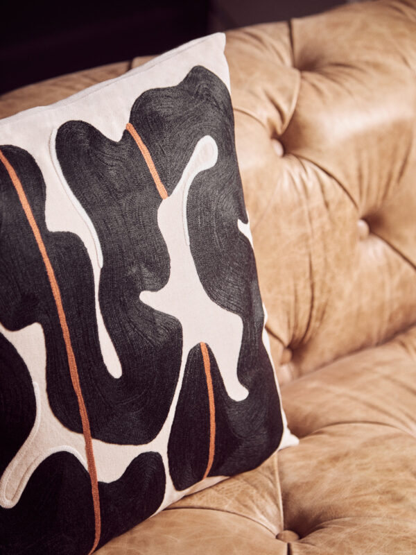 Bosie Ozella Black and Beige Cushion