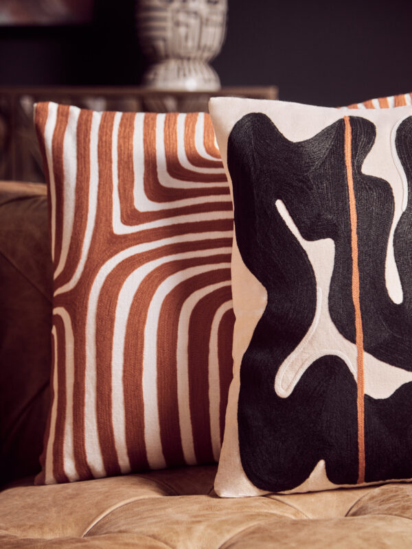 Bosie Ozella Black and Beige Cushion